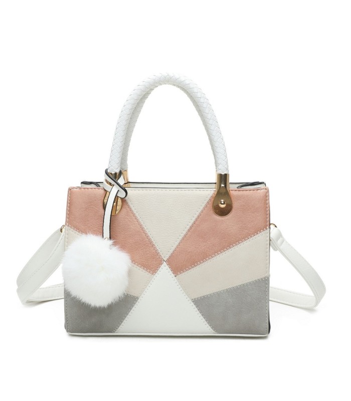 T11614 - Bolso bandolera con pompón a juego