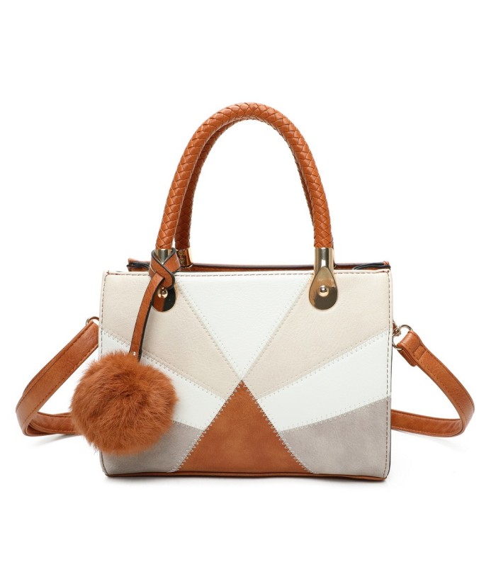 T11614 - Bolso bandolera con pompón a juego