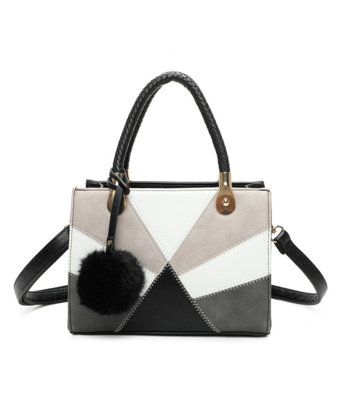 T11614 - Bolso bandolera con pompón a juego