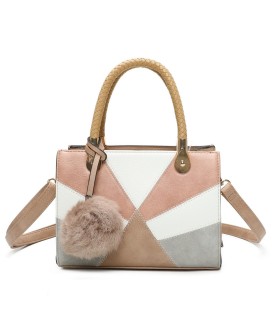T11614 - Bolso bandolera con pompón a juego