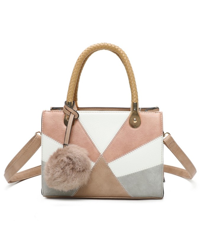 T11614 - Bolso bandolera con pompón a juego
