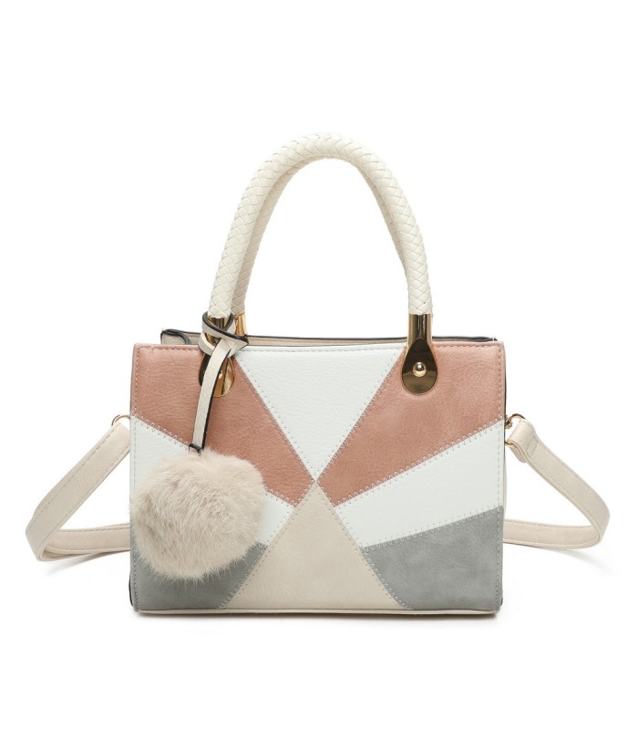 T11614 - Bolso bandolera con pompón a juego