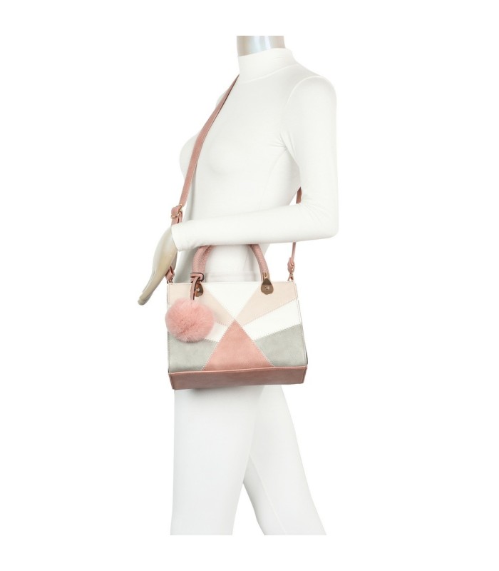 T11614 - Bolso bandolera con pompón a juego