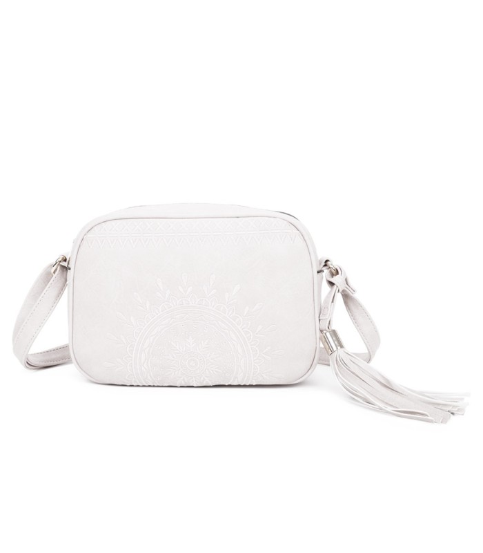 T11147 - Bolso de hombro con bandolera y bordado de sol mandala