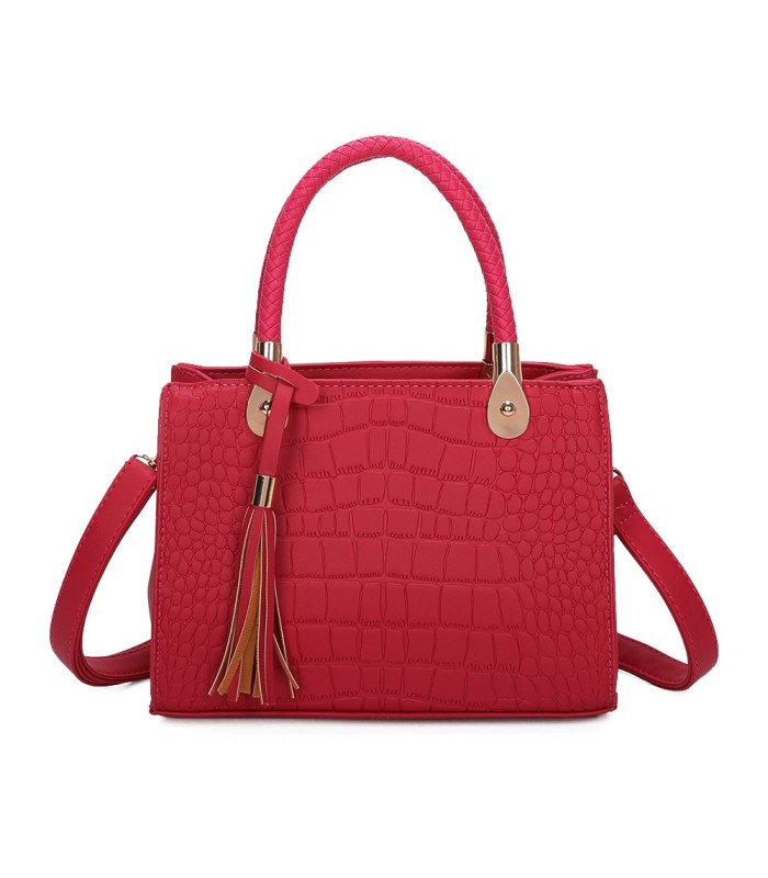 T11417 - Bolso bandolera para mujer con adorno de borla