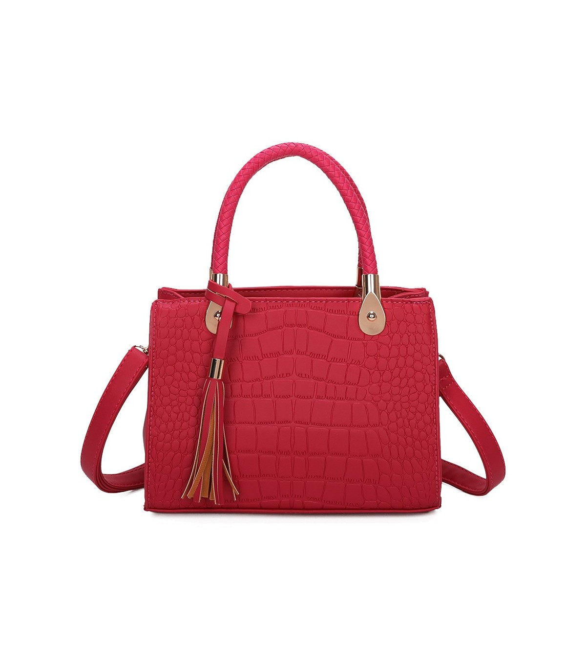 T11417 - Bolso bandolera para mujer con adorno de borla