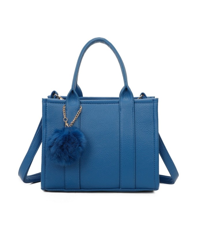T11566 - Bolso Toten Bag mediano a juego con pompón decorativo