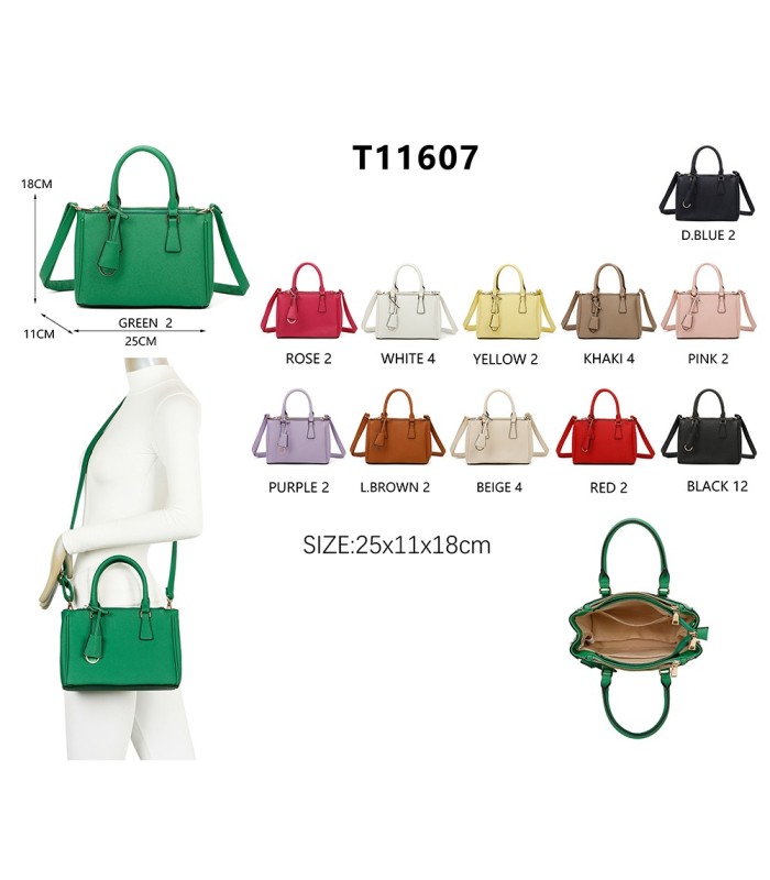 T11607 - Bolso bandolera rectangular para mujer con colores de verano