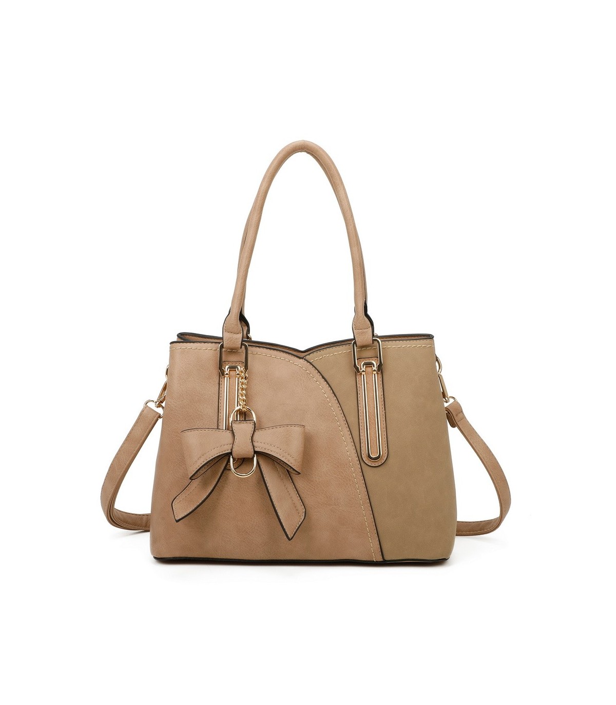T11618 - Bolso bandolera con borla de lazo de diversos colores para mujer