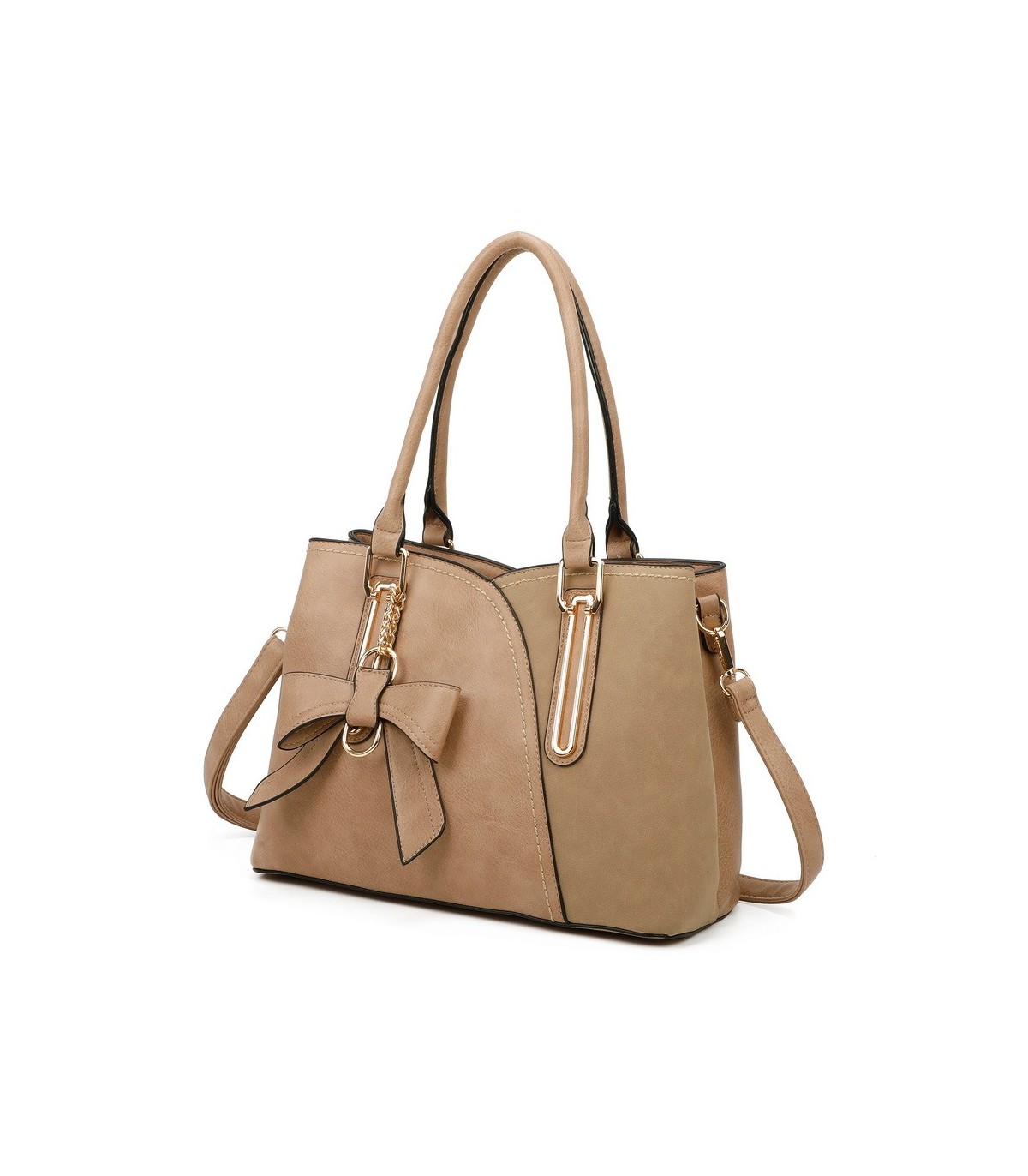 T11618 - Bolso bandolera con borla de lazo de diversos colores para mujer