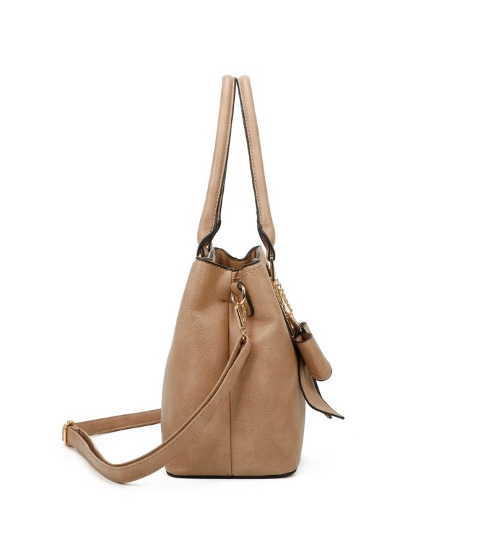 T11618 - Bolso bandolera con borla de lazo de diversos colores para mujer