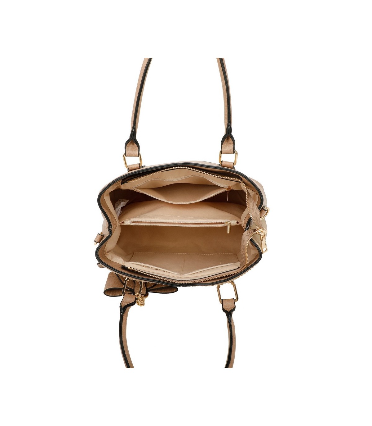 T11618 - Bolso bandolera con borla de lazo de diversos colores para mujer