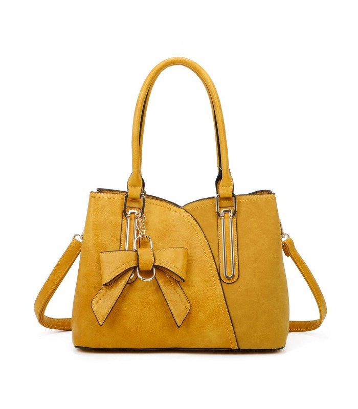T11618 - Bolso bandolera con borla de lazo de diversos colores para mujer