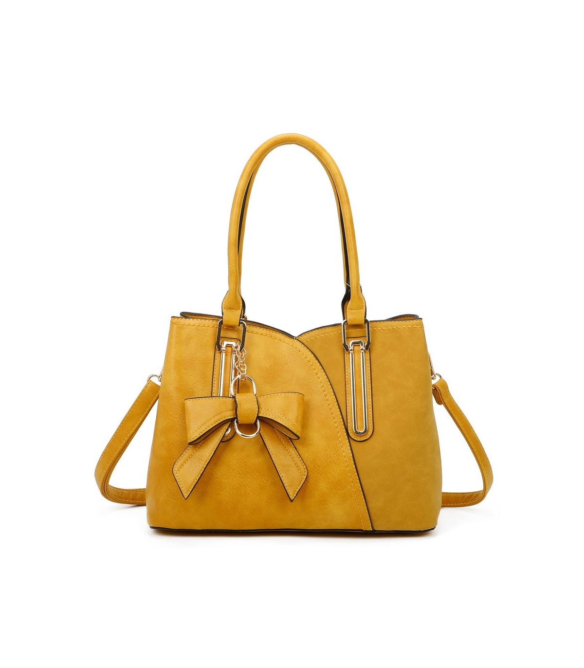 T11618 - Bolso bandolera con borla de lazo de diversos colores para mujer