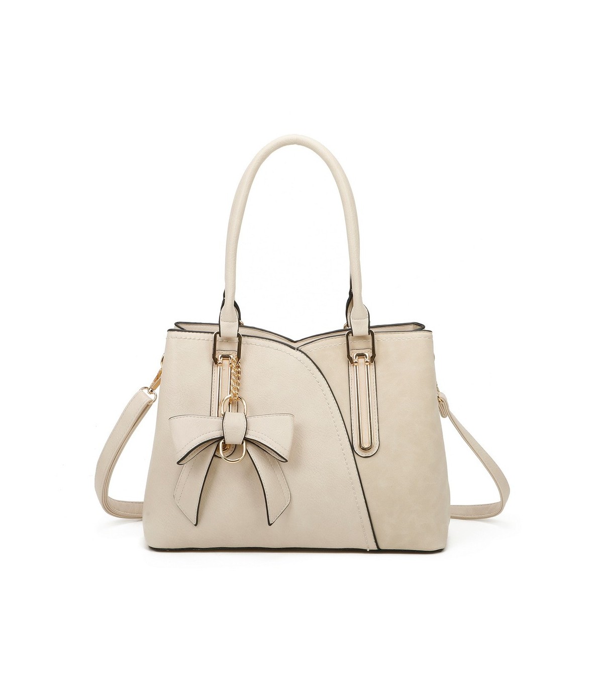 T11618 - Bolso bandolera con borla de lazo de diversos colores para mujer