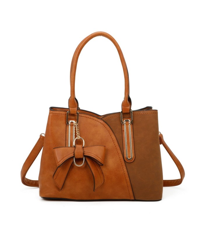 T11618 - Bolso bandolera con borla de lazo de diversos colores para mujer