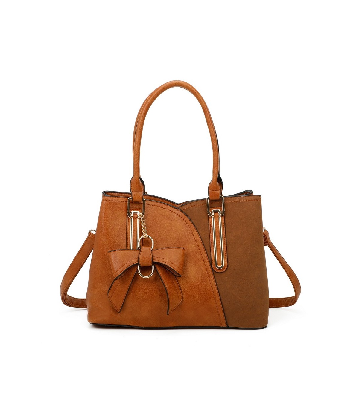 T11618 - Bolso bandolera con borla de lazo de diversos colores para mujer