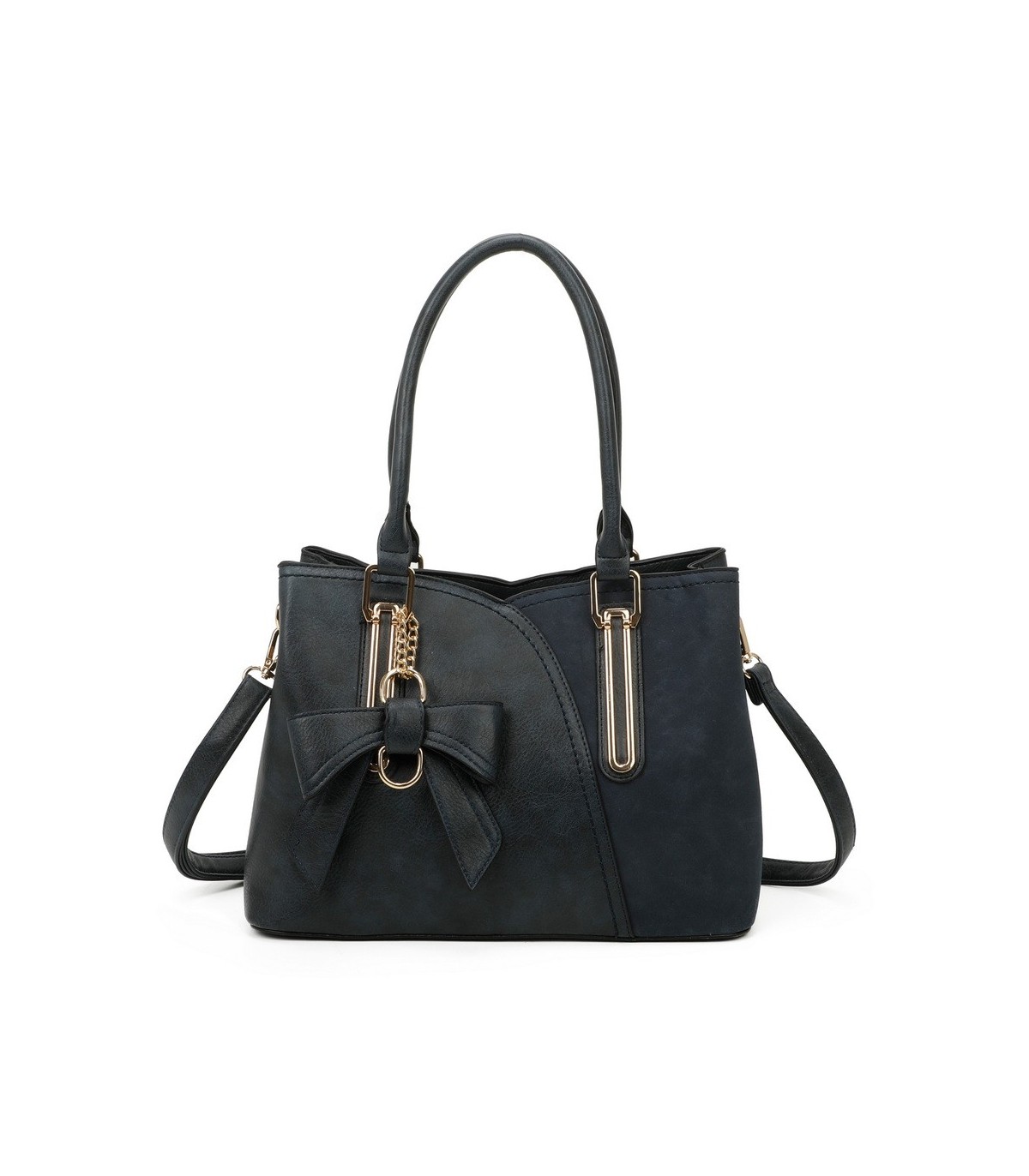 T11618 - Bolso bandolera con borla de lazo de diversos colores para mujer
