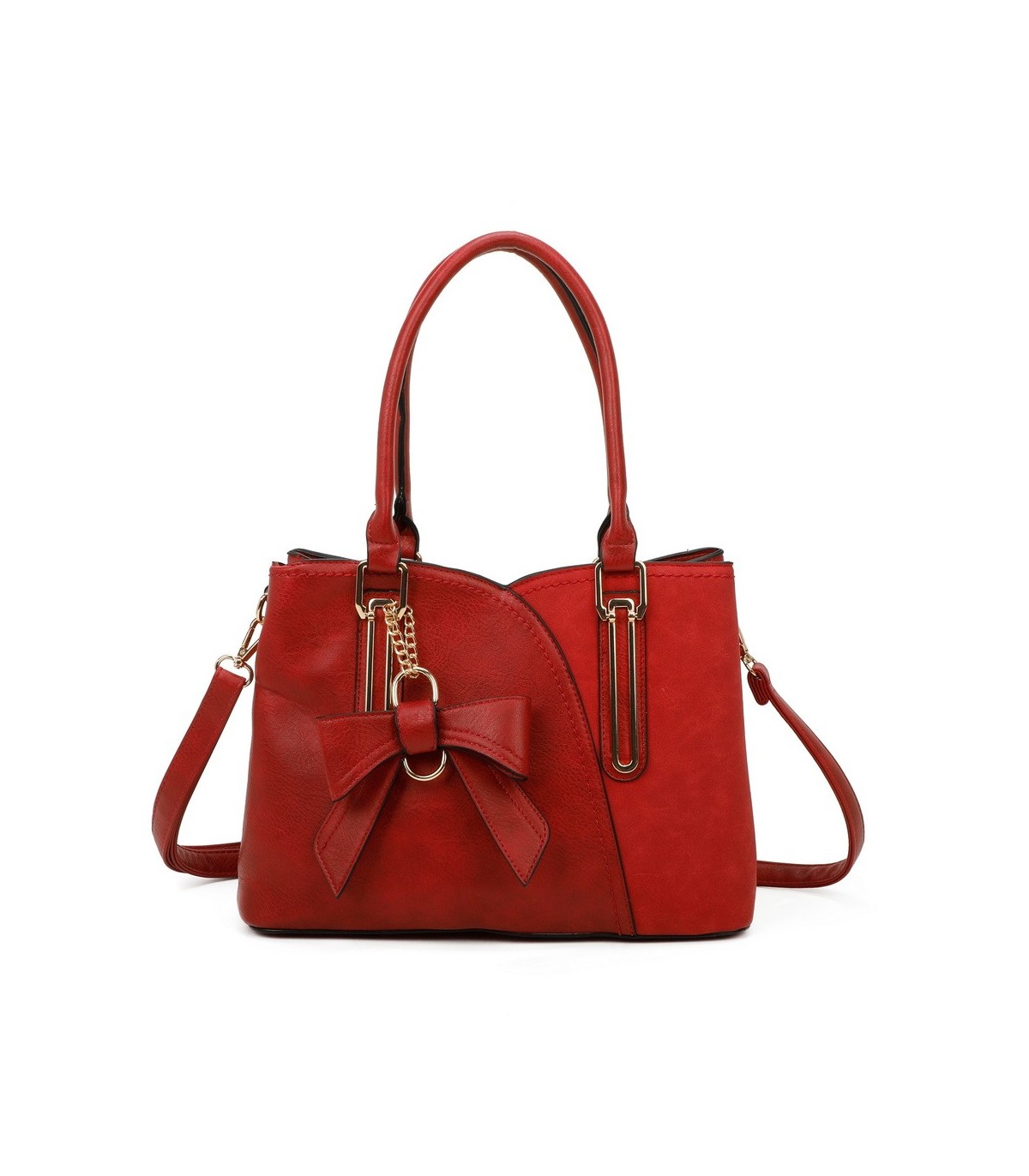 T11618 - Bolso bandolera con borla de lazo de diversos colores para mujer