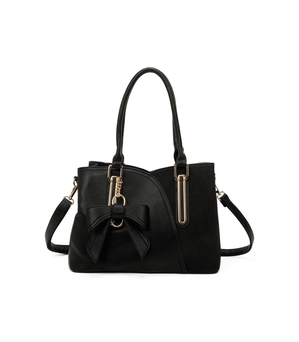 T11618 - Bolso bandolera con borla de lazo de diversos colores para mujer