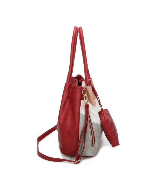 T11613 - Bolsillo bandolera con cremalleras frontales y un bolsillo trasero asas para el hombro