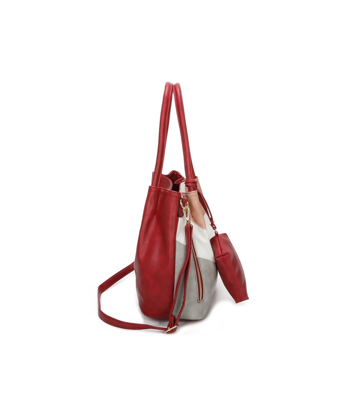 T11613 - Bolsillo bandolera con cremalleras frontales y un bolsillo trasero asas para el hombro