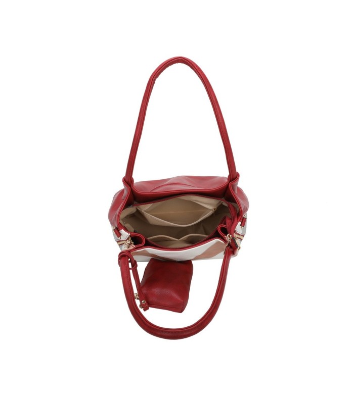 T11613 - Bolsillo bandolera con cremalleras frontales y un bolsillo trasero asas para el hombro