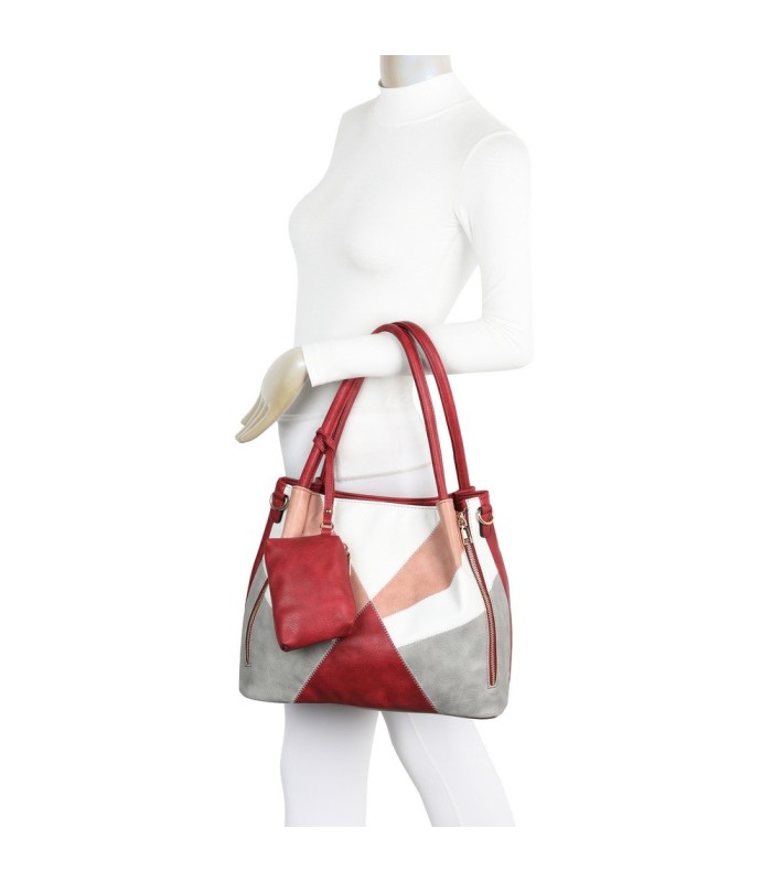 T11613 - Bolsillo bandolera con cremalleras frontales y un bolsillo trasero asas para el hombro