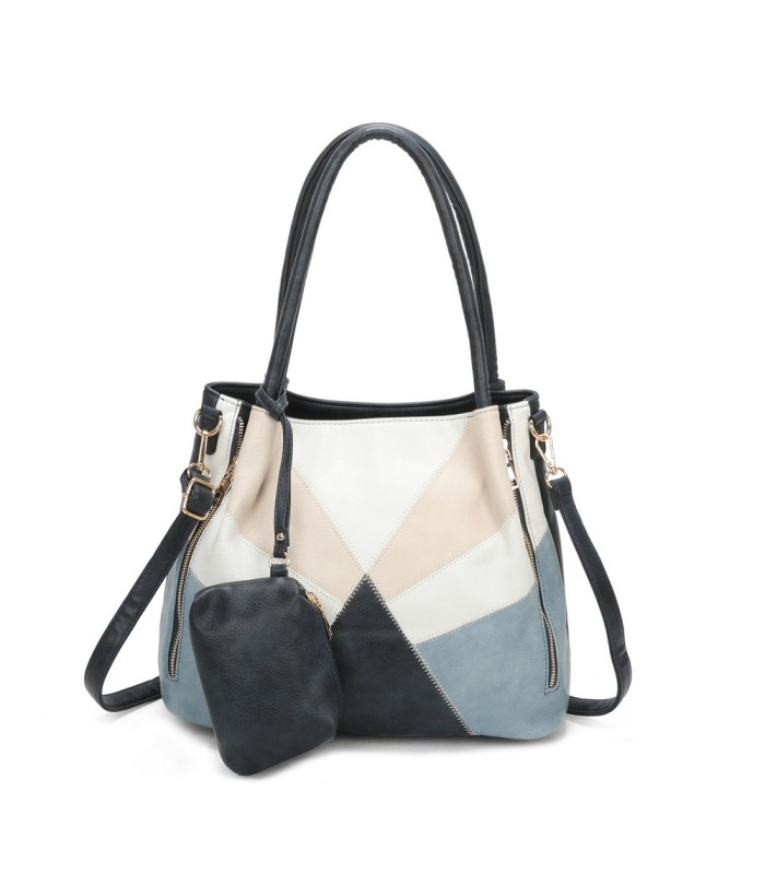 T11613 - Bolsillo bandolera con cremalleras frontales y un bolsillo trasero asas para el hombro