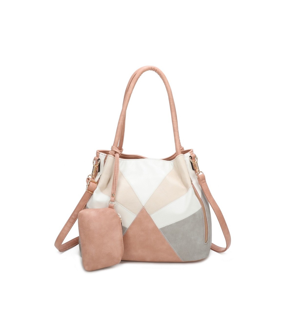 T11613 - Bolsillo bandolera con cremalleras frontales y un bolsillo trasero asas para el hombro