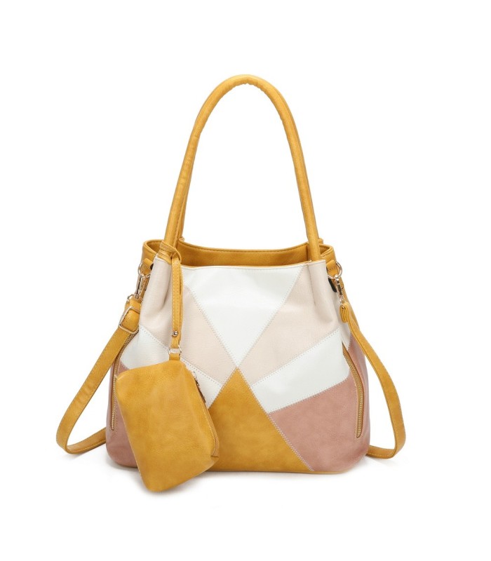 T11613 - Bolsillo bandolera con cremalleras frontales y un bolsillo trasero asas para el hombro