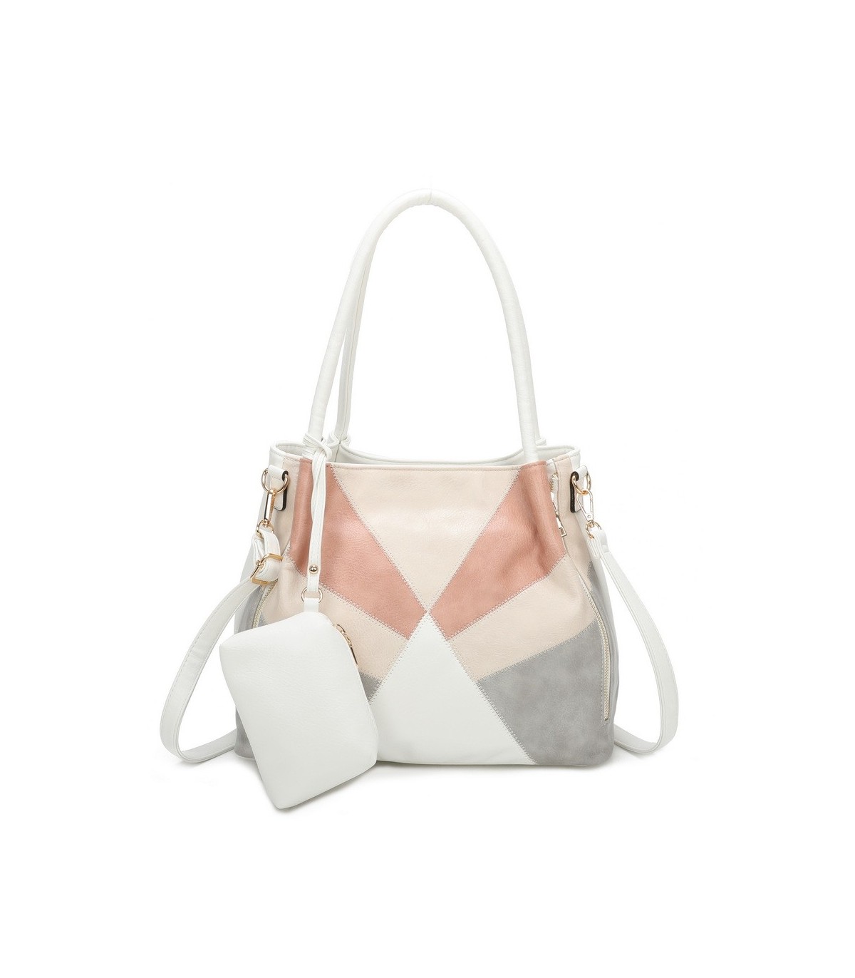 T11613 - Bolsillo bandolera con cremalleras frontales y un bolsillo trasero asas para el hombro