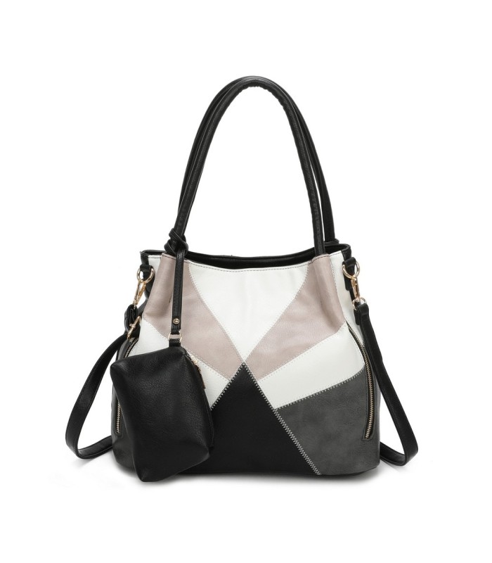 T11613 - Bolsillo bandolera con cremalleras frontales y un bolsillo trasero asas para el hombro
