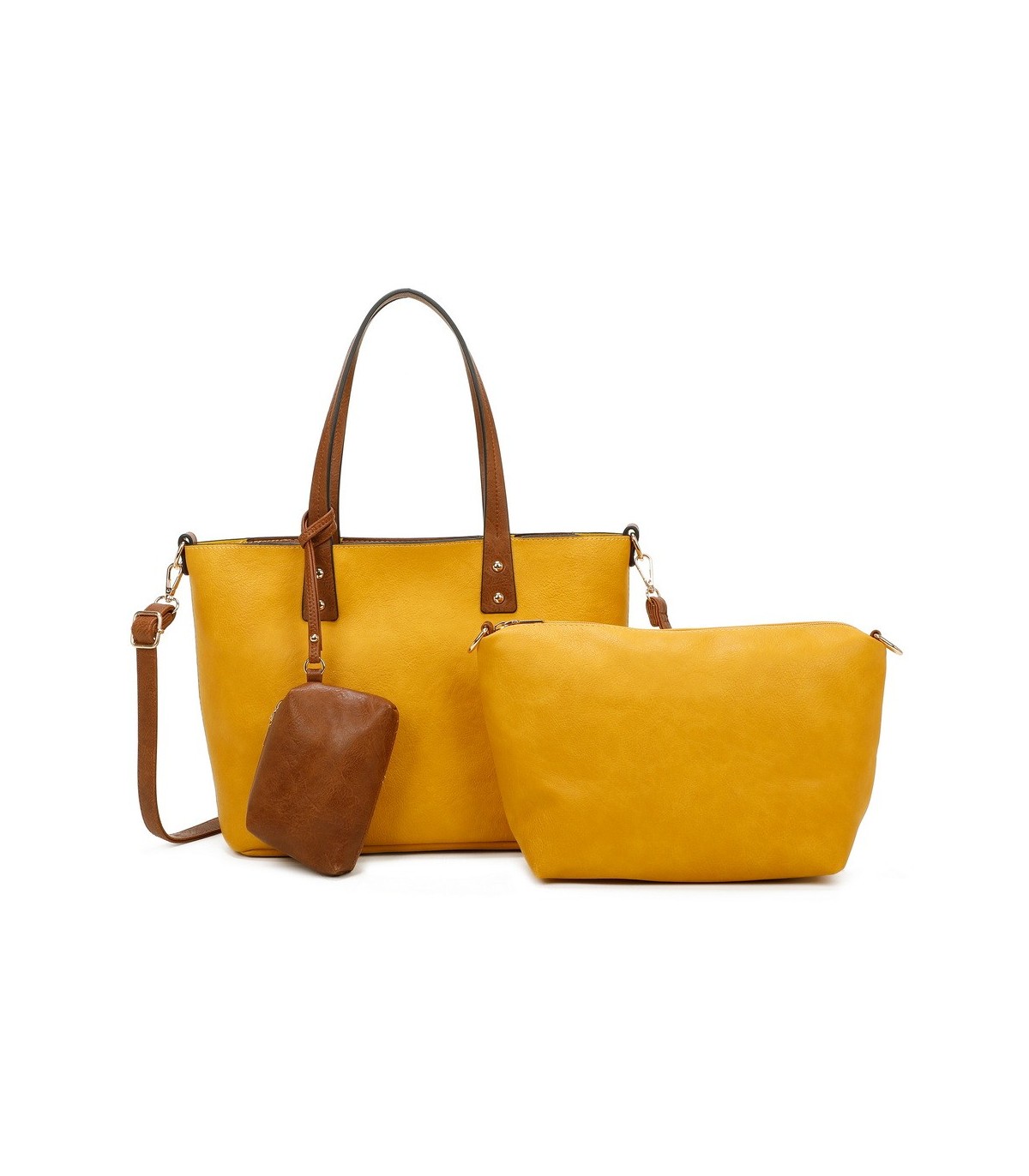 T11628 - Bolso grande con bandolera y monedero externo