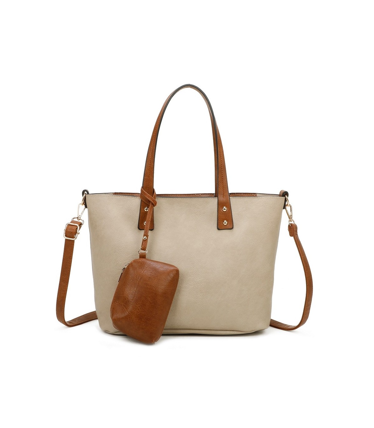 T11628 - Bolso grande con bandolera y monedero externo