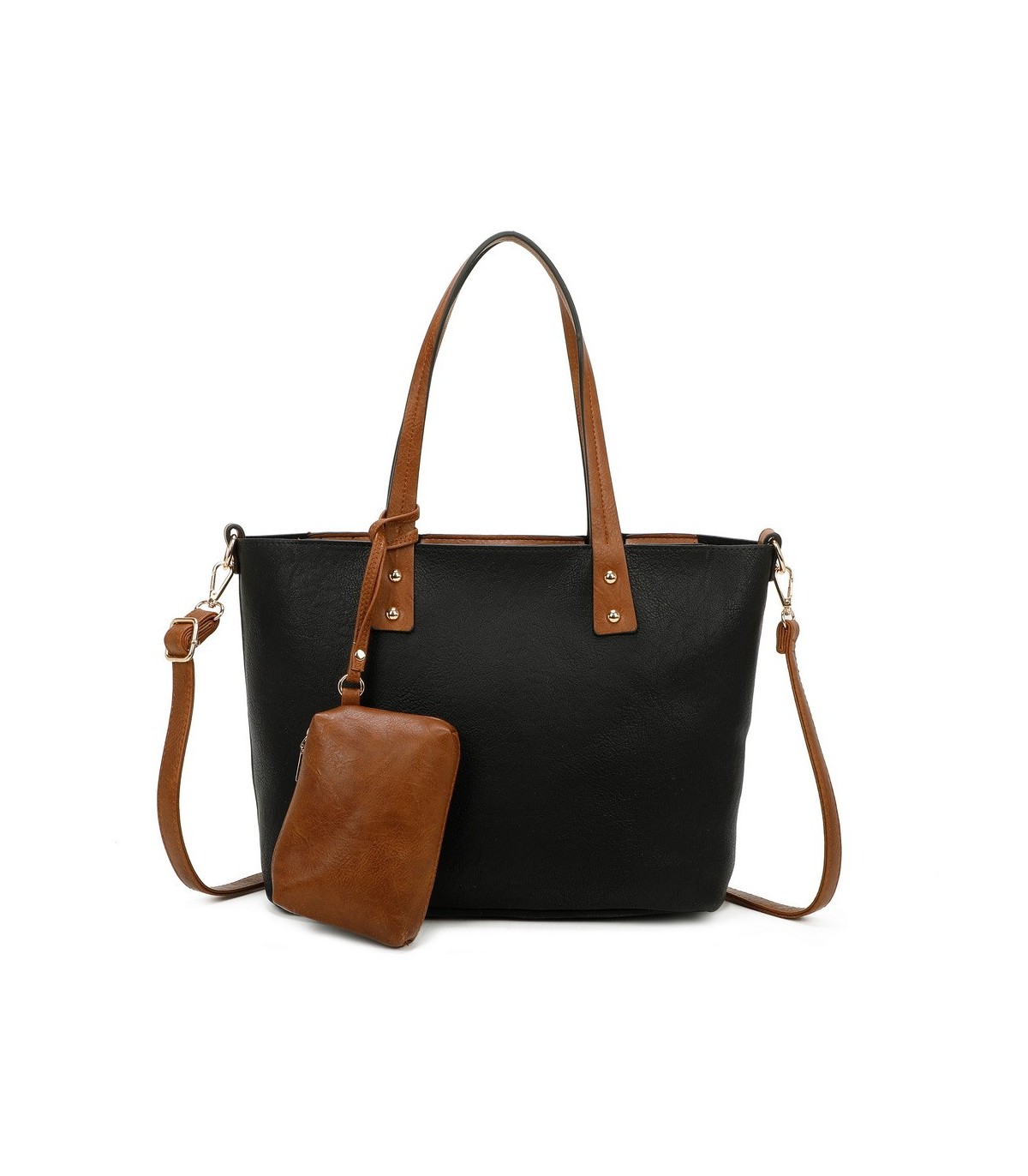T11628 - Bolso grande con bandolera y monedero externo