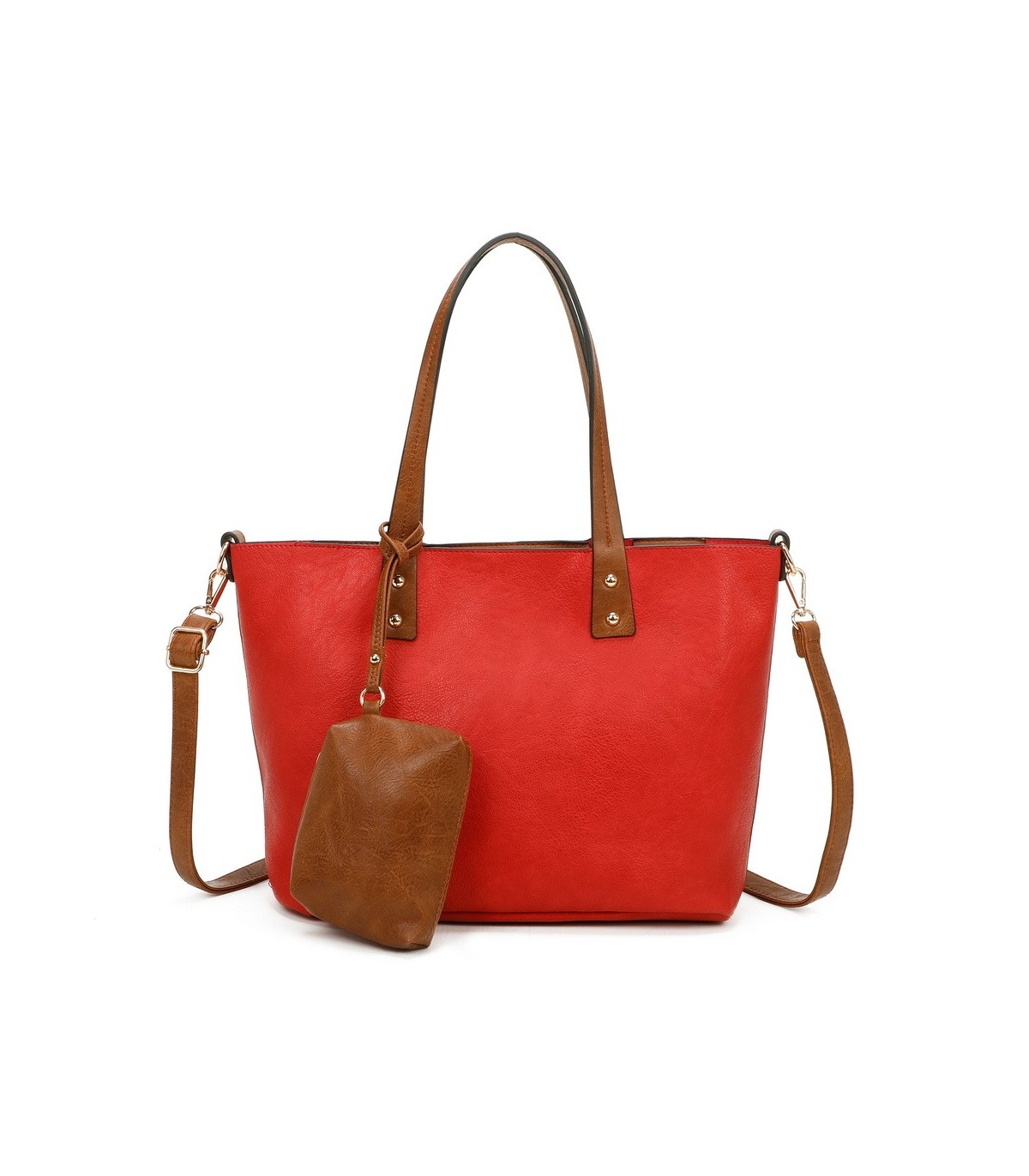 T11628 - Bolso grande con bandolera y monedero externo