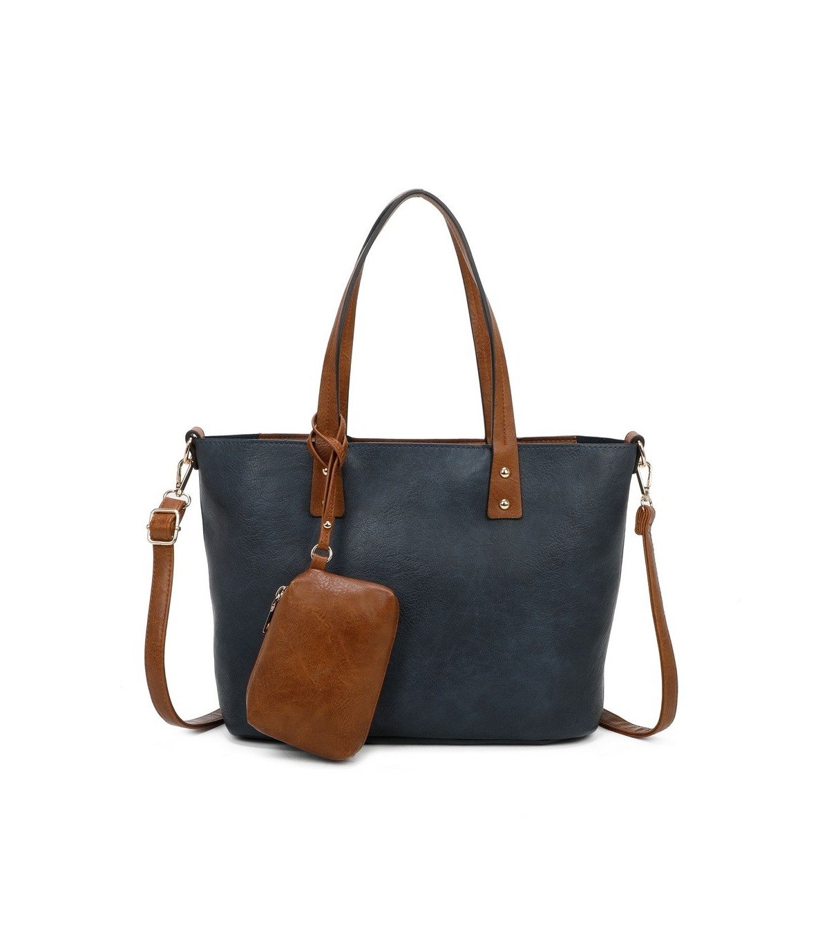 T11628 - Bolso grande con bandolera y monedero externo