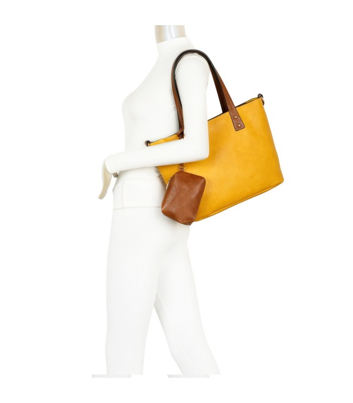 T11628 - Bolso grande con bandolera y monedero externo
