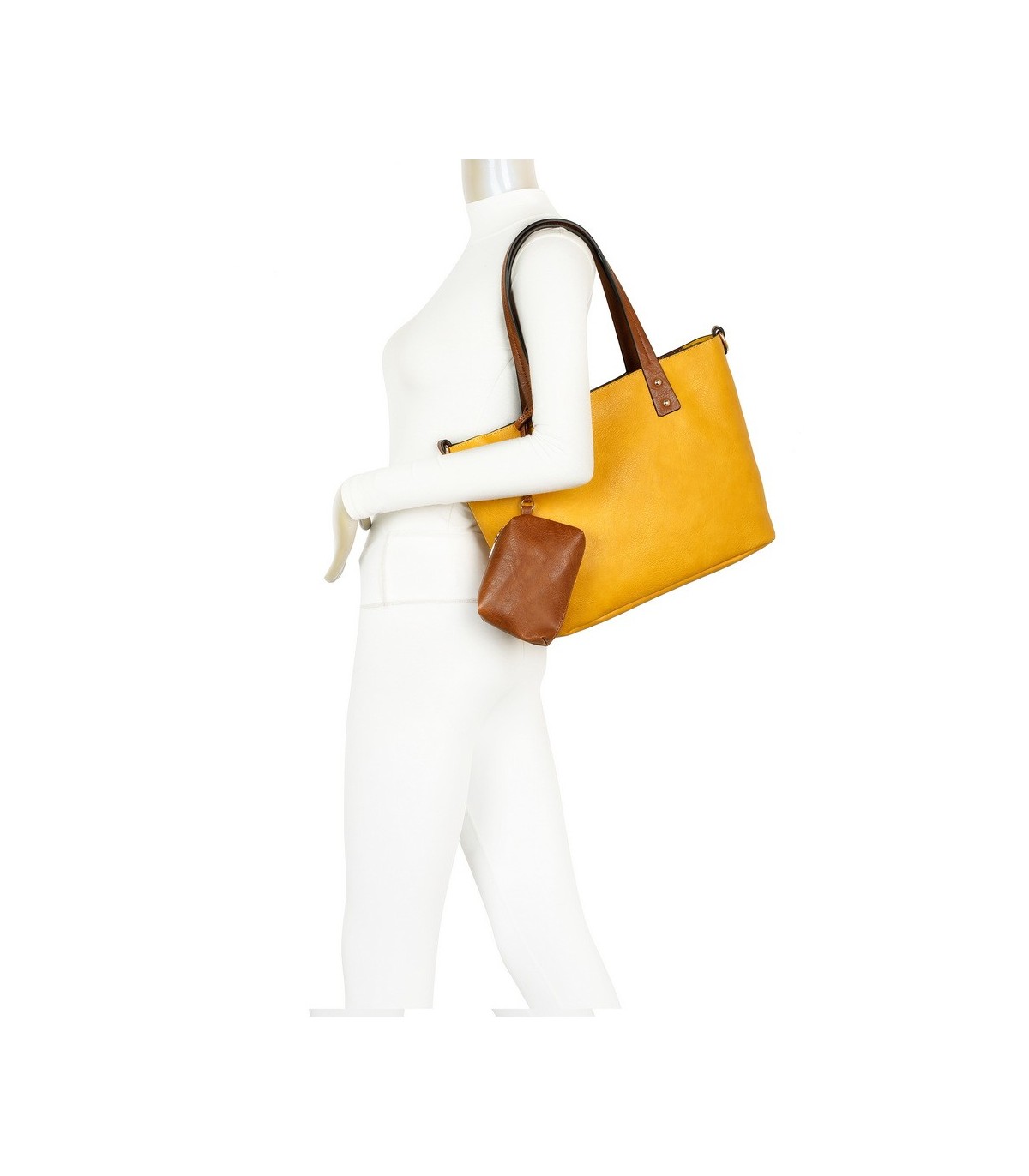 T11628 - Bolso grande con bandolera y monedero externo