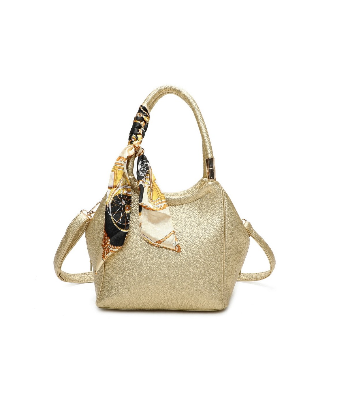 T11664 - Bolso pequeño de mano con pañuelo y bandolera