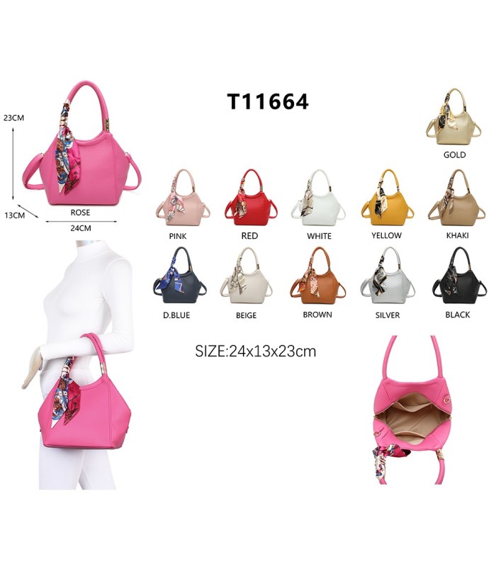 T11664 - Bolso pequeño de mano con pañuelo y bandolera