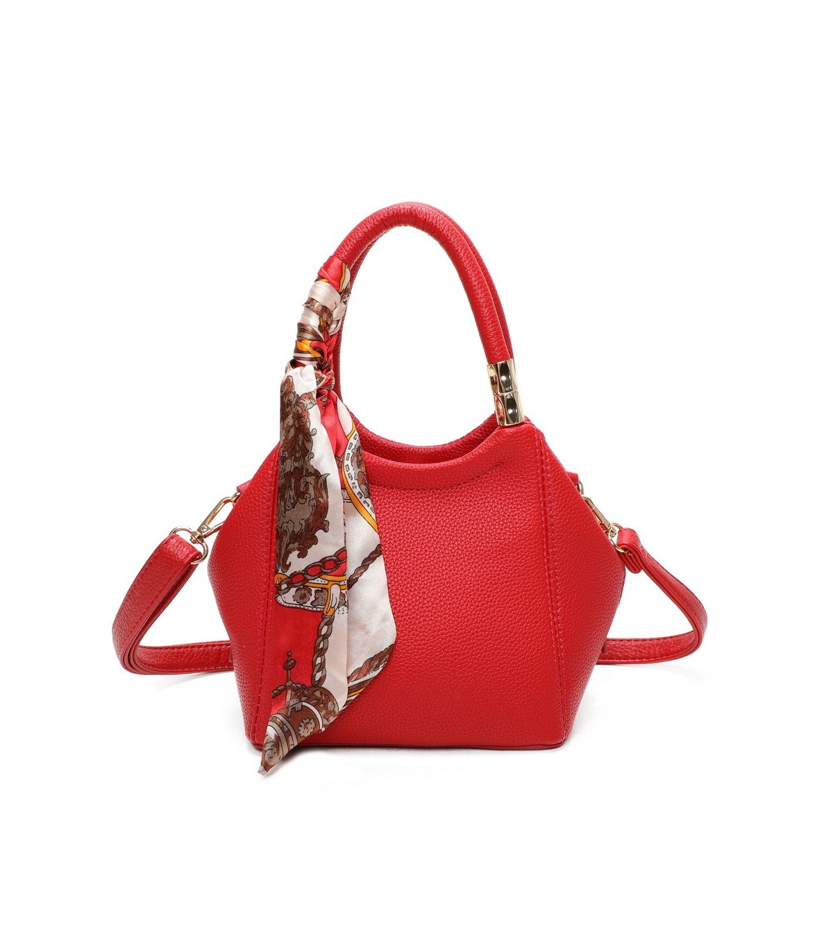 T11663 - Bolso pequeño cruzado con bandolera y pañuelo a juego