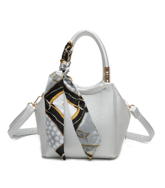 T11663 - Bolso pequeño cruzado con bandolera y pañuelo a juego