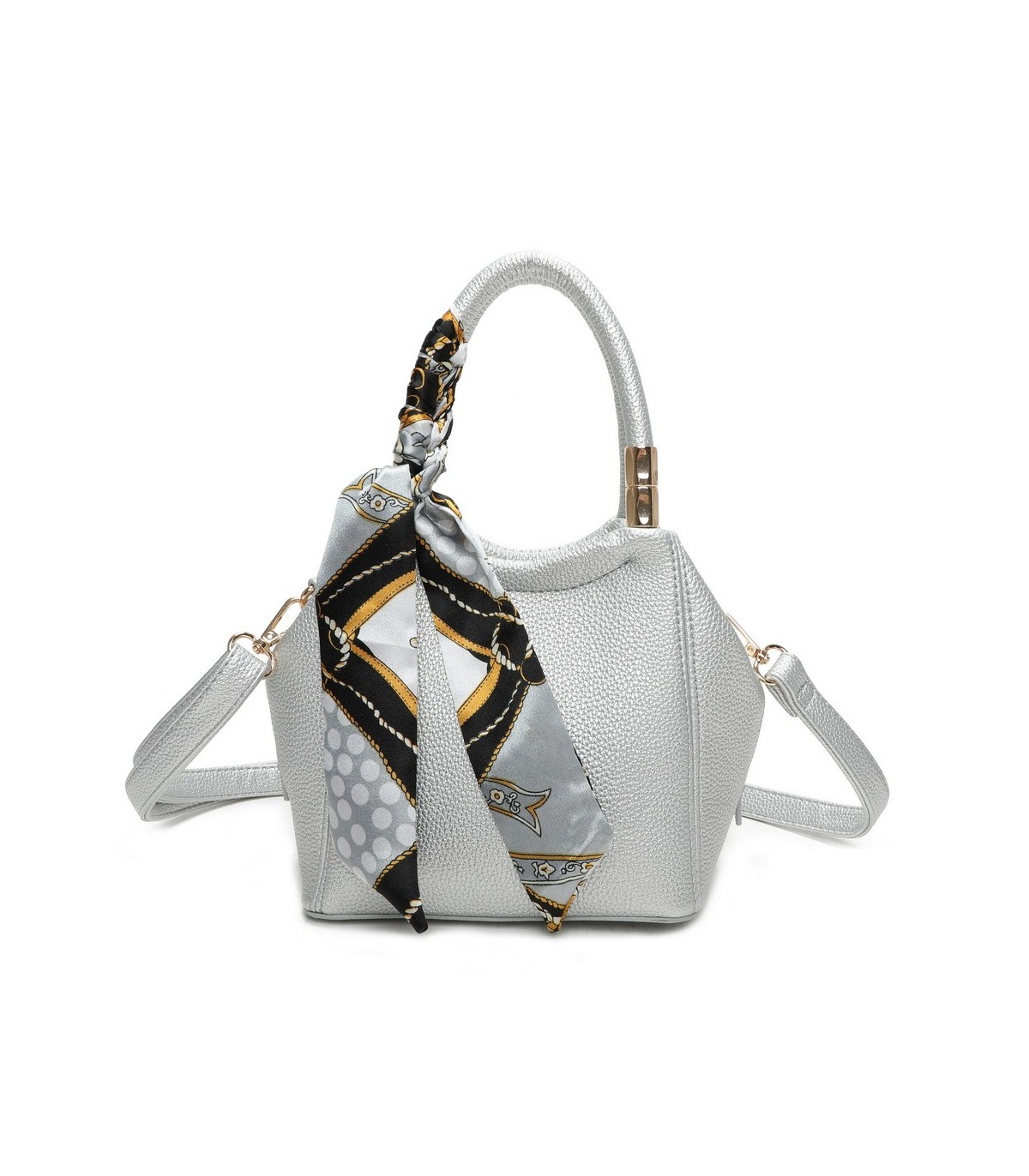 T11663 - Bolso pequeño cruzado con bandolera y pañuelo a juego