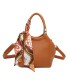T11663 - Bolso pequeño cruzado con bandolera y pañuelo a juego