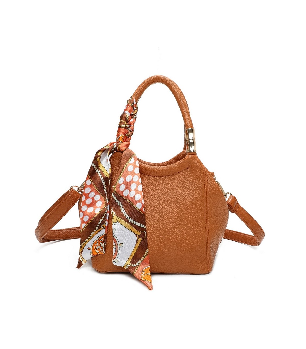 T11663 - Bolso pequeño cruzado con bandolera y pañuelo a juego