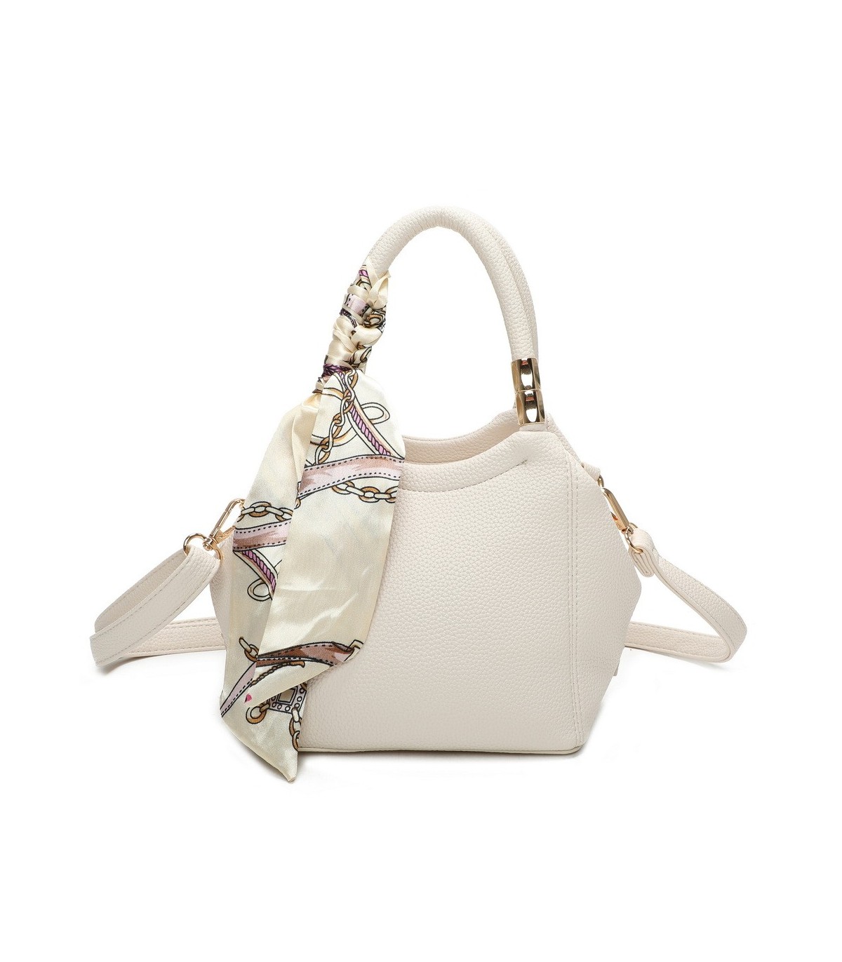 T11663 - Bolso pequeño cruzado con bandolera y pañuelo a juego