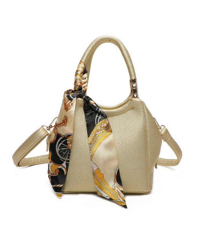 T11663 - Bolso pequeño cruzado con bandolera y pañuelo a juego