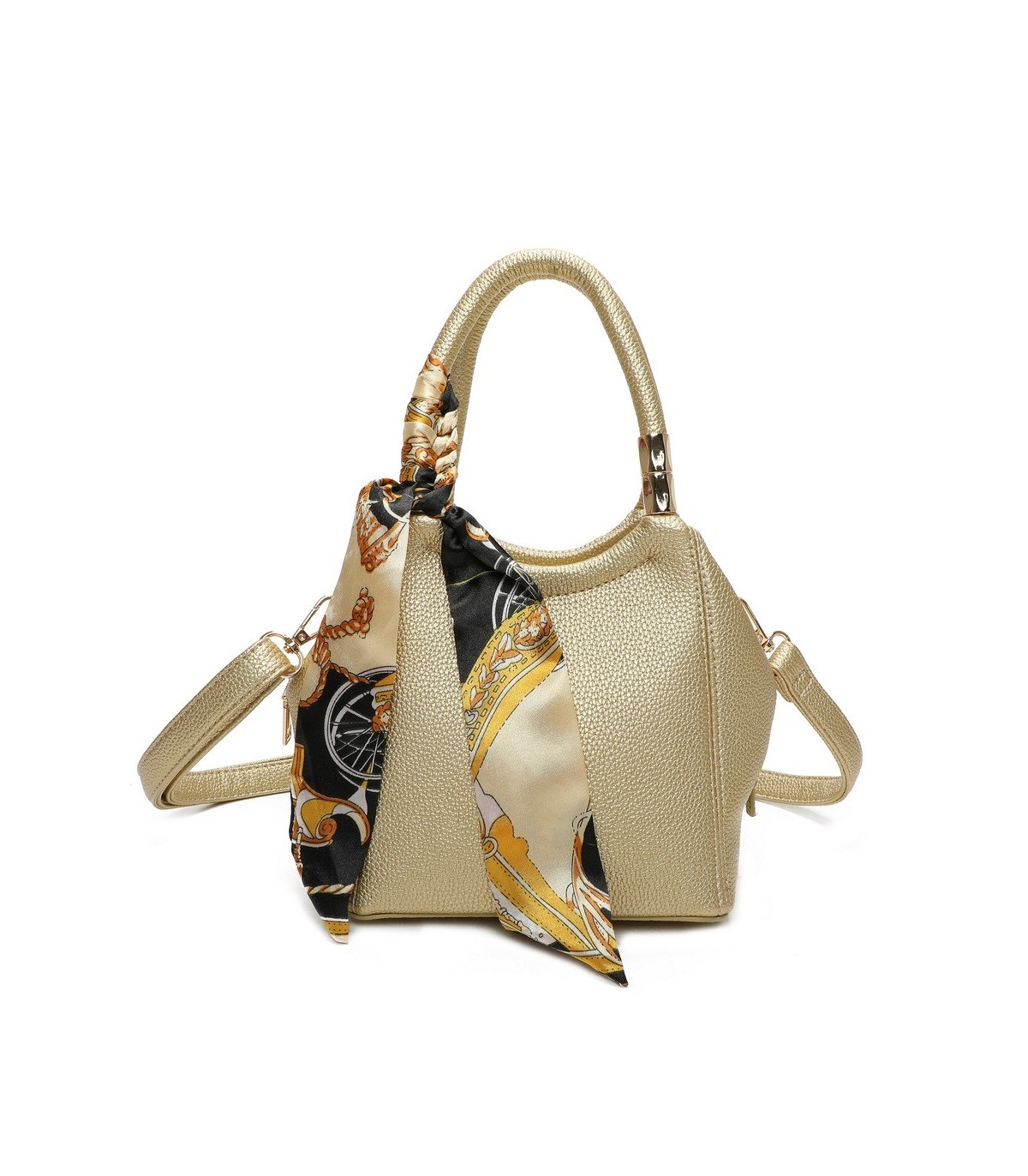T11663 - Bolso pequeño cruzado con bandolera y pañuelo a juego
